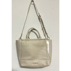Steve Madden Faux Leather‎ Tote Bag Beige Crossbody Convertible